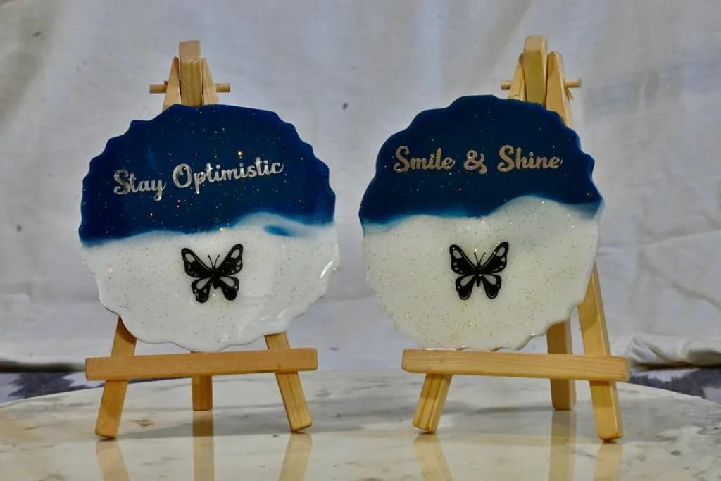 Quote Coasters on Easels